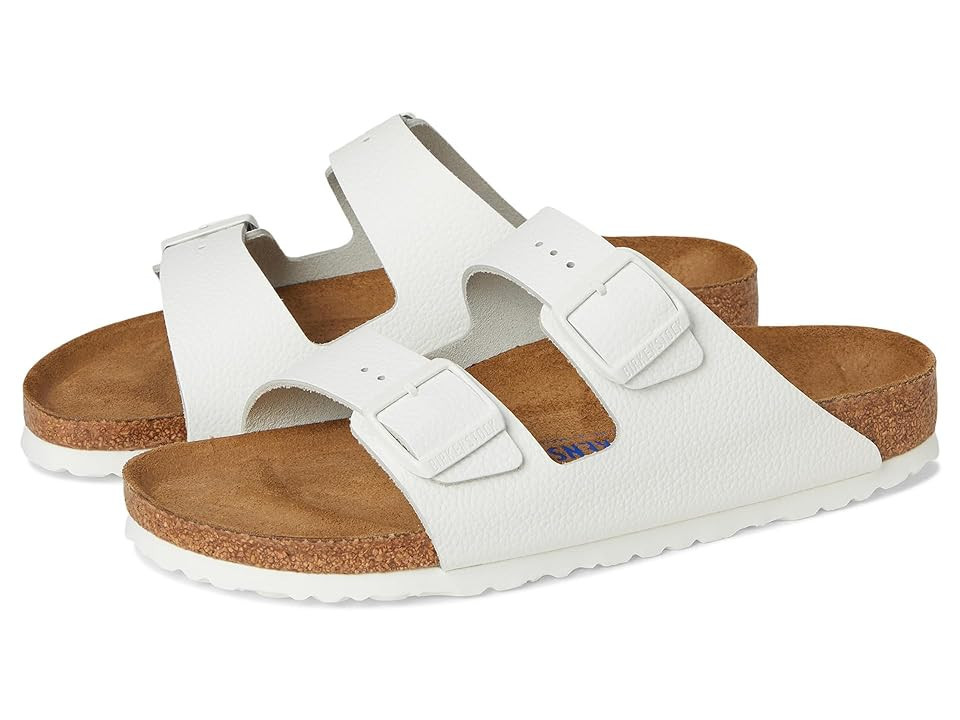 Birkenstock Arizona Soft Footbed - Leather (Unisex) Shoes White Leather : EU 42 (US Men's 9-9.5 - Women's 11-11.5) Narrow | Zappos
