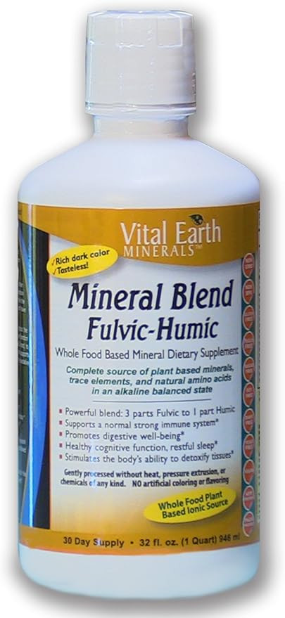 Mineral Blend Fulvic-Humic - 32 Fl. Oz. - 1 Month Supply - Vegan Liquid Ionic Trace Mineral Multi... | Amazon (US)