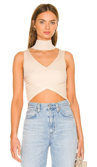 Alora Wrap Top in Nude | Revolve Clothing (Global)