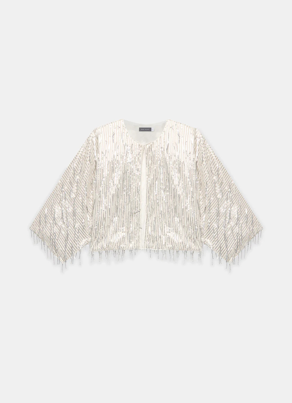 Silver Embellished Sequin Jacket | Mint Velvet