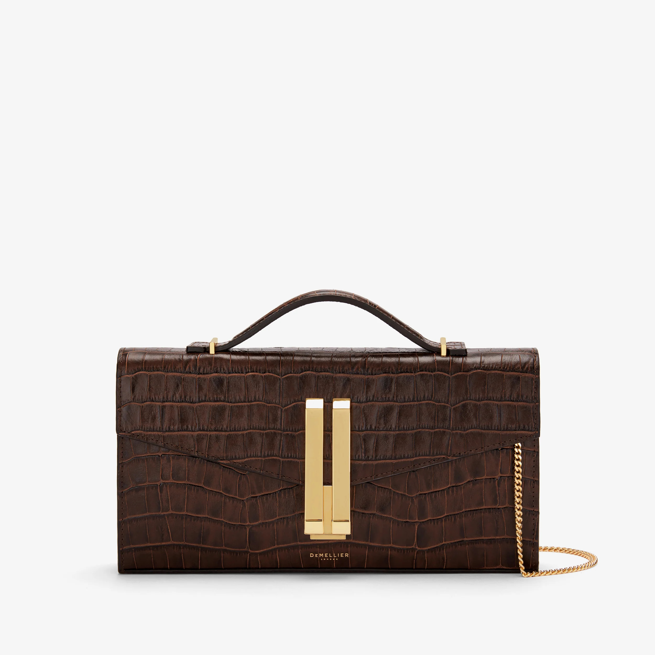 Jasmine Tookes x The Vancouver Clutch | Mahogany Croc-Effect | DeMellier | DeMellier