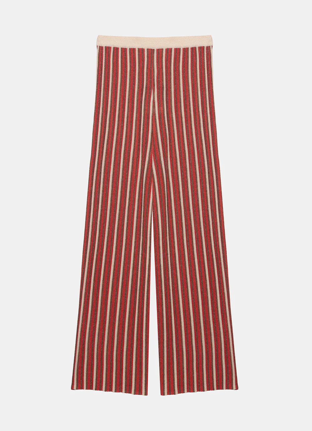 Red Striped Knit Trousers | Mint Velvet
