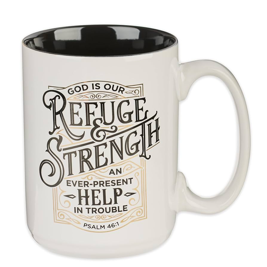 Christian Art Gifts Large Ceramic Men's & Women's Coffee & Tea Mug w/Encouraging Scripture: Refug... | Amazon (US)