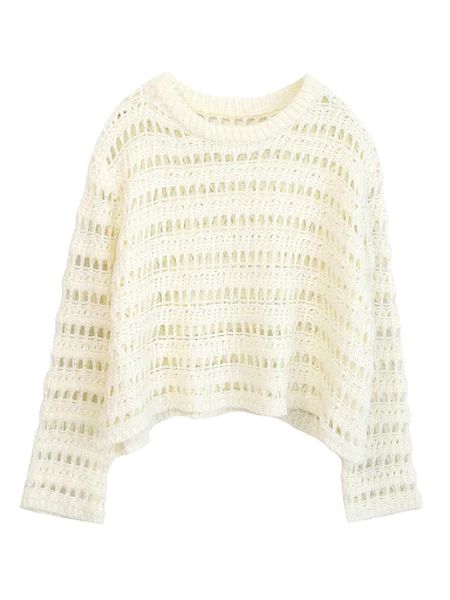 'Nickie' Open Work Knitted Sweater | Goodnight Macaroon
