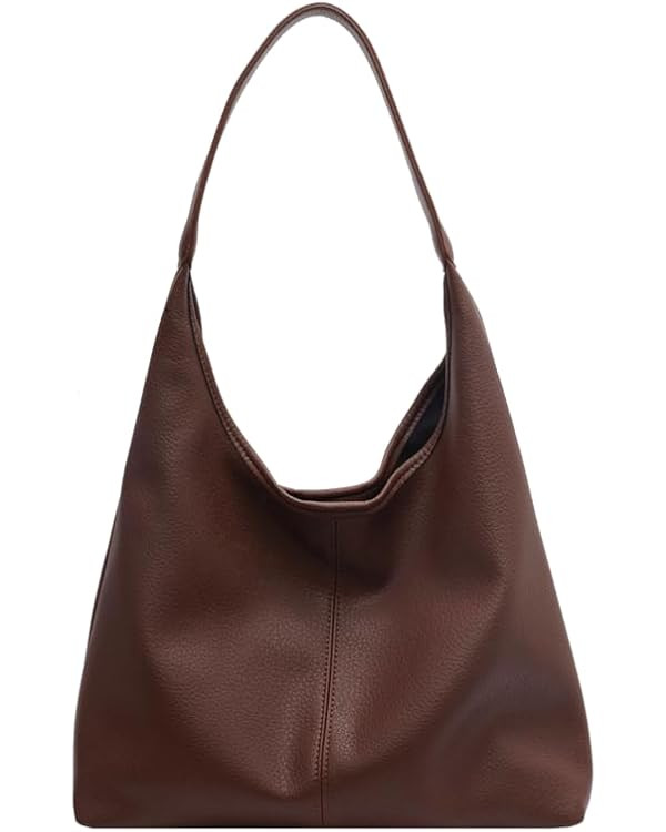 Hobo Bags for Women Slouchy Tote Bag Soft Casual PU Leather Shoulder Purses 2pcs Work Everyday Ha... | Amazon (US)