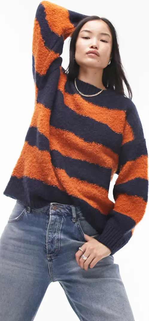 Stripe Bouclé Sweater | Nordstrom