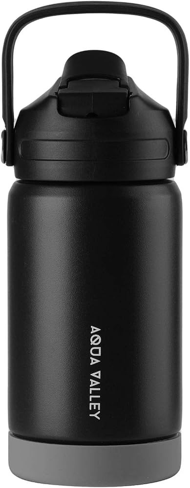 AQUA VALLEY Insulated Water Bottle with Straw Lid - Stainless Steel Metal Canteen - Keeps Liquids Co | Amazon (US)