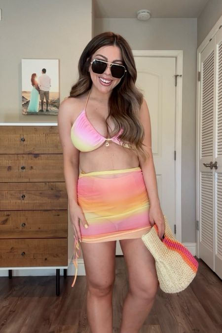 Cutest bathing suit and swim suit cover up from Target. Wearing large top & small bottoms

Target style
Bathing suit
Swim suit
Bikini
Beach outfit
Vacation outfit
Beach cover up
Raffia handbag
Bachelorette party outfit



#LTKFindsUnder50 #LTKFestival #LTKSwim