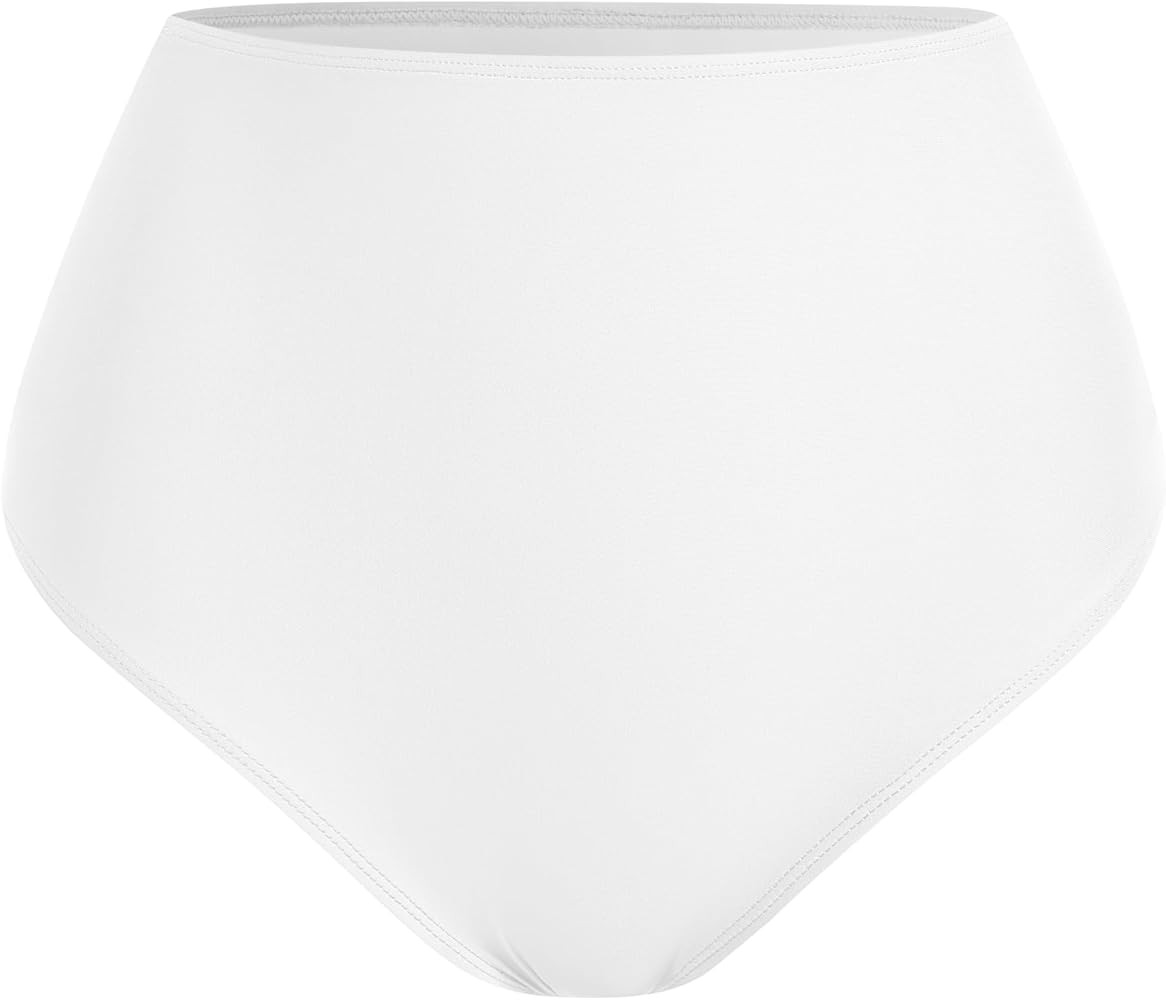 Women's Black High Waisted Bikini Bottom Full Coverage Bathing Suit Swim Bottoms Tummy Control Sw... | Amazon (US)