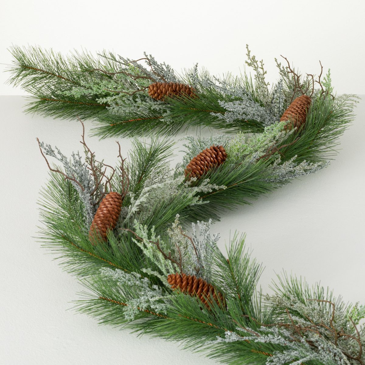 6'L Sullivans Mixed Cedar & Pine Garland, Green Christmas Garland | Target