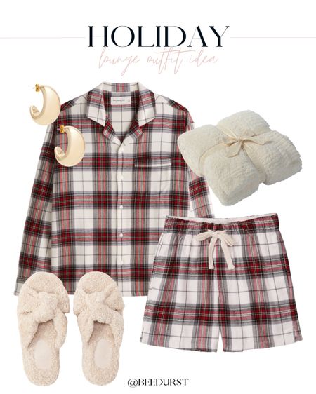 Holiday pajamas, Christmas pajamas, plaid pajamas, flannel pajamas, Sherpa slippers, comfy slippers, Christmas pjs, holiday pjs, comfy outfit idea, lounge outfit idea 

#LTKunder100 #LTKunder50 #LTKHoliday