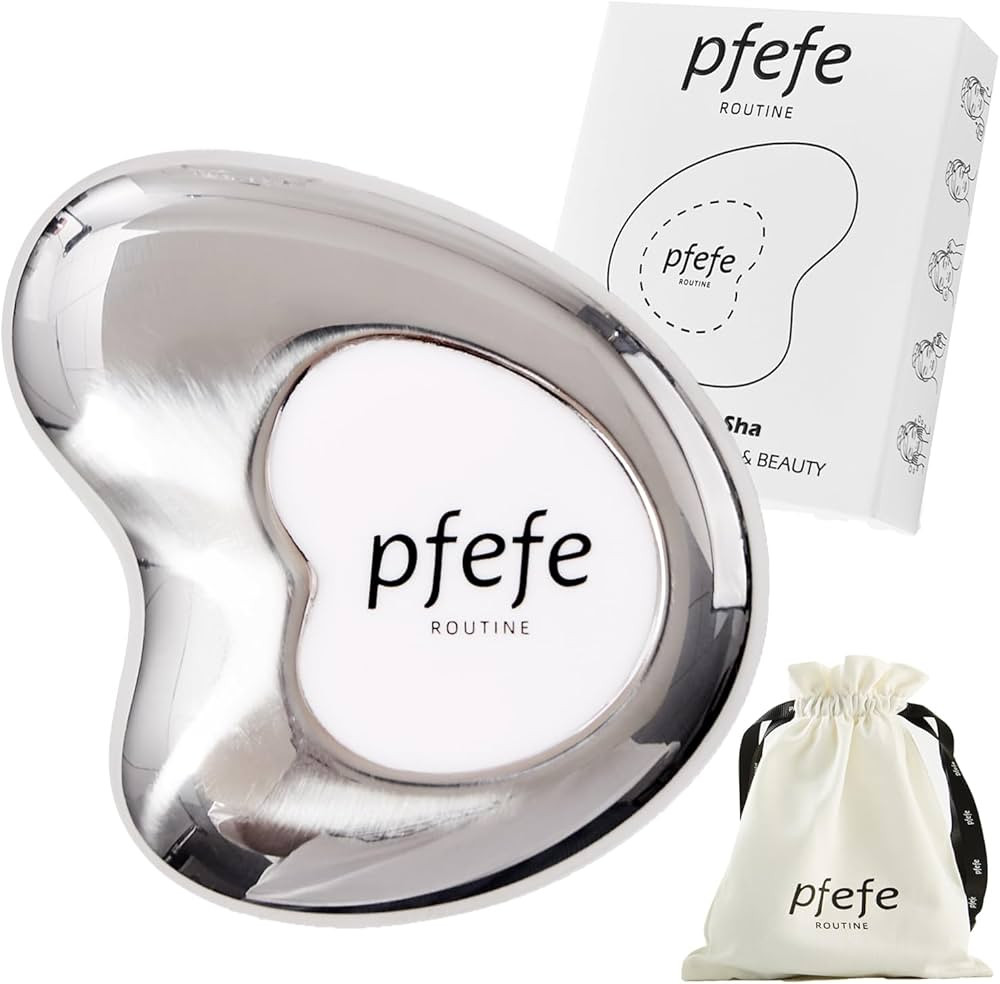 Pfefe Stainless Steel Cryo Gua Sha - Gua Sha Facial Beauty Tools - Metal Skin Care Gua Sha for Bo... | Amazon (US)