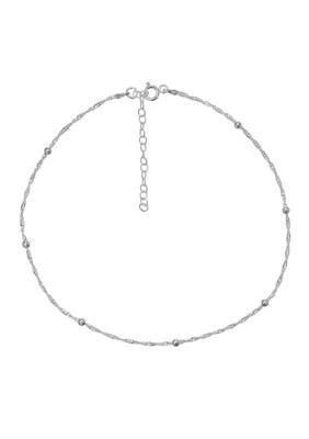 Belk Silverworks Simply Sterling Silver Singapore Choker Chain Necklace | Belk