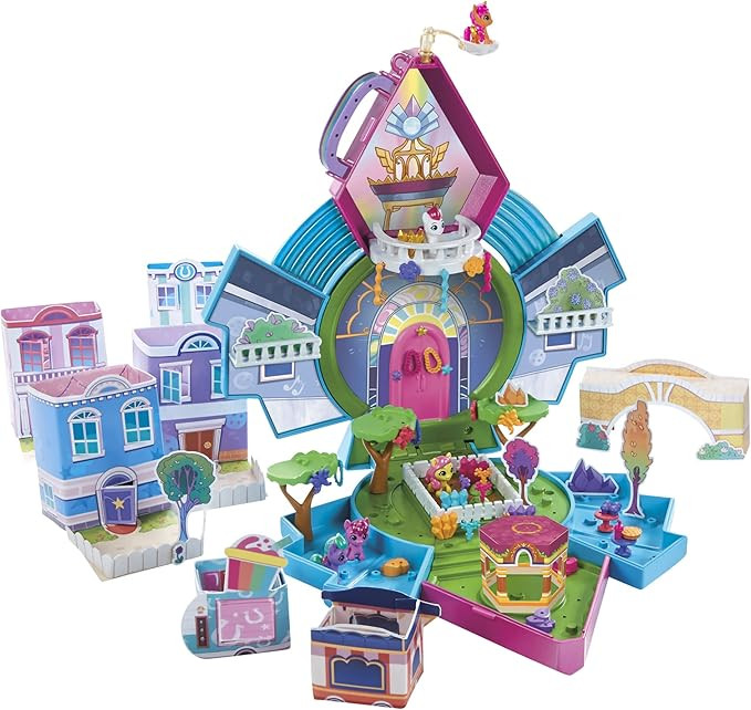 My Little Pony Mini World Magic Epic Crystal Brighthouse Toy, Buildable Playset with 5 Collectibl... | Amazon (US)