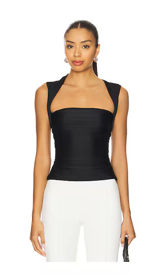x REVOLVE Short Sleeve Momo Top in Black | Revolve Clothing (Global)
