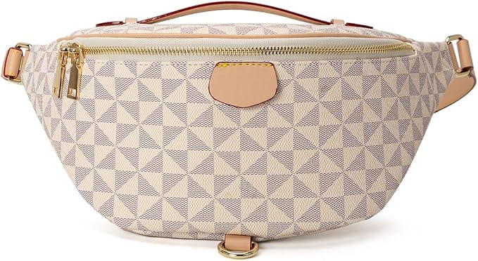 Fanny Pack Crossbody Bags for Women, Sling Bag for Women Small Belt Chest Bum Bag Checkered fanny... | Amazon (US)