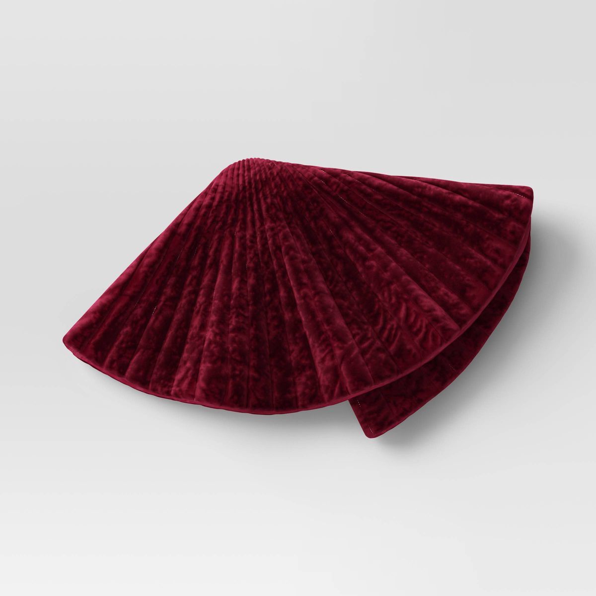48" Quilted Velvet Christmas Tree Skirt Dark Red - Wondershop™ | Target