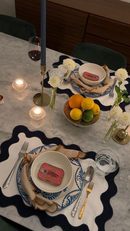Dinner for two but we need to take a moment for these stunning placemats that everyone has been asking about! 💓 #dinnerparty #tablescape 

#LTKparties #LTKhome #LTKeurope