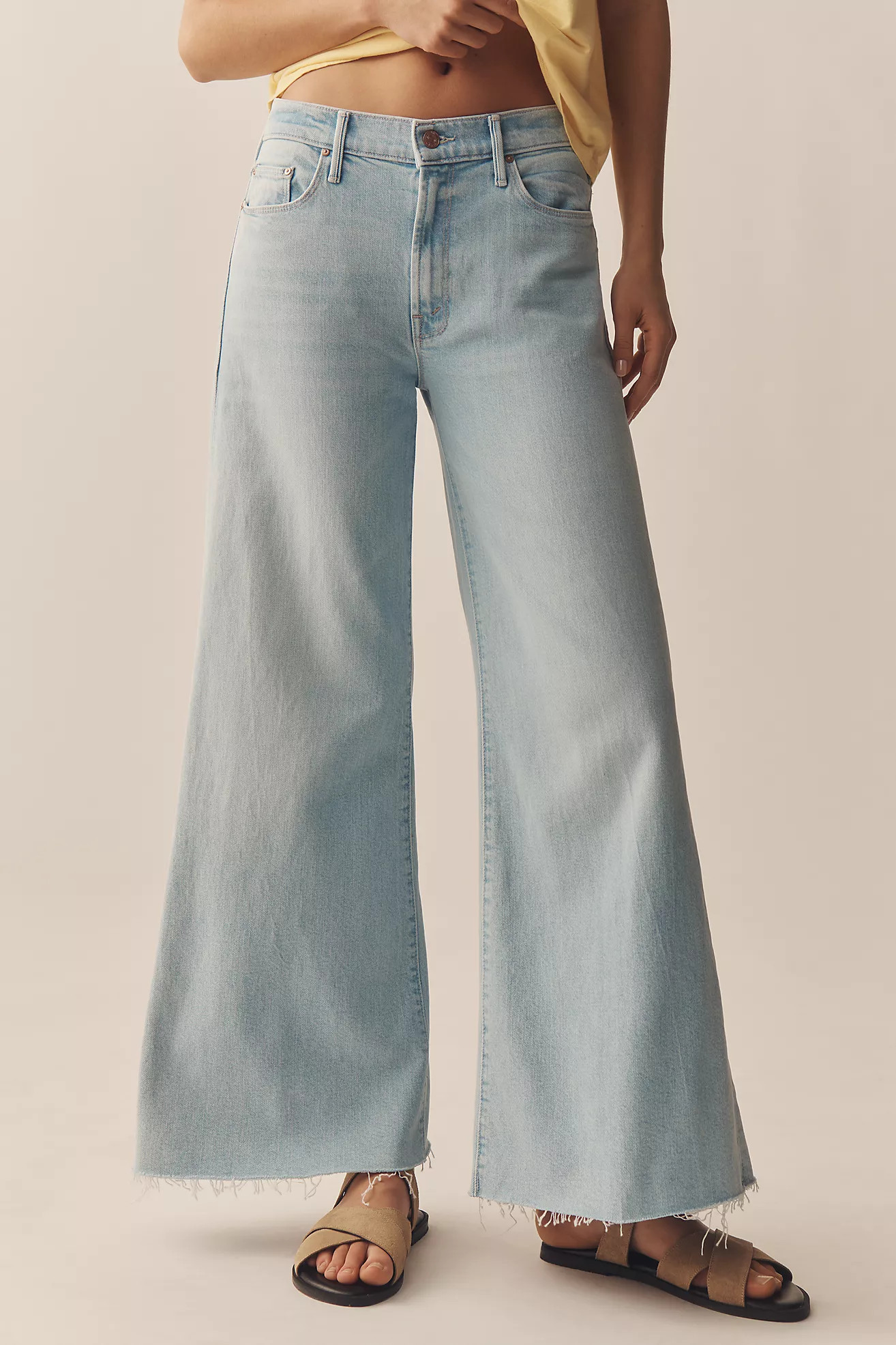 MOTHER The Twister Mid-Rise Ankle Fray Jeans | Anthropologie (US)