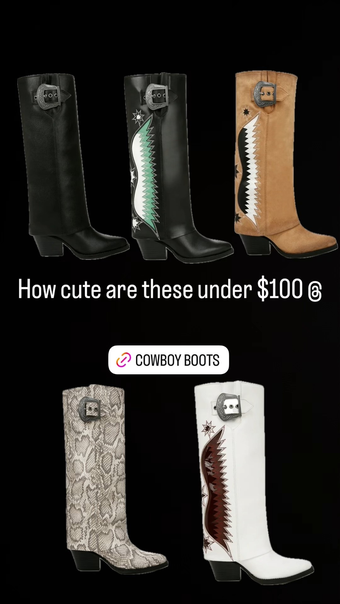 Cowboy Boots under $100

#LTKFestival #LTKStyleTip #LTKFindsUnder100