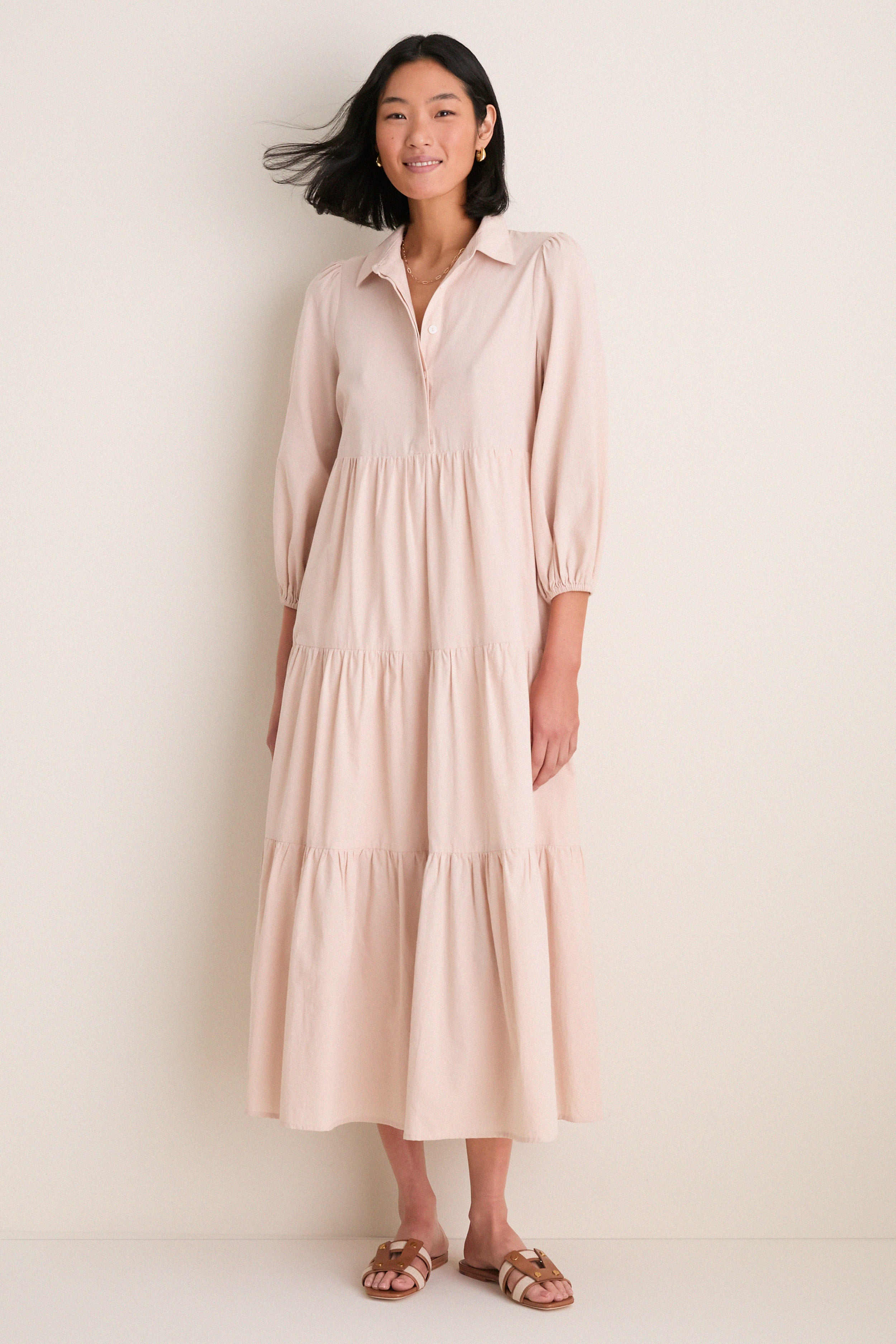 Blush Pink Cotton Mabel Maxi Dress | Tuckernuck (US)