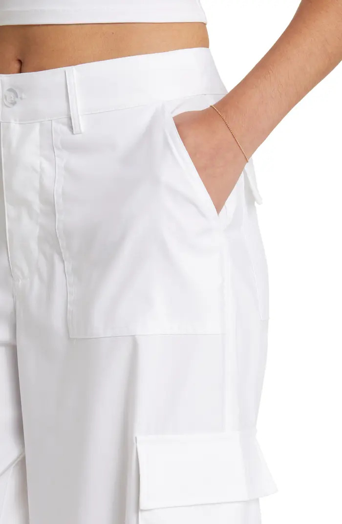 Naked Wardrobe Keep It Casual Wide Leg Cargo Pants | Nordstrom | Nordstrom
