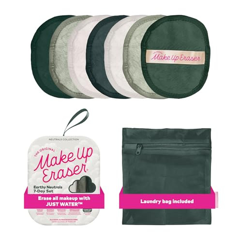 The Original Makeup Eraser 7-Day Set, Erase All Makeup with Just Water, Including Waterproof Mascara, Eyeliner, Foundation, Lipstick, Sunscreen, and More! Eat Your Greens Neutrals, 7ct. | Amazon (US)