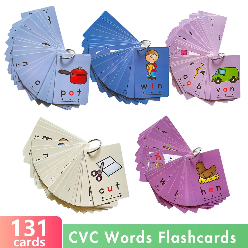 131pcs Phonics Cvc Words Flashcards Baby Kid Learning English Language Cards Early Educationgnal ... | Temu Affiliate Program