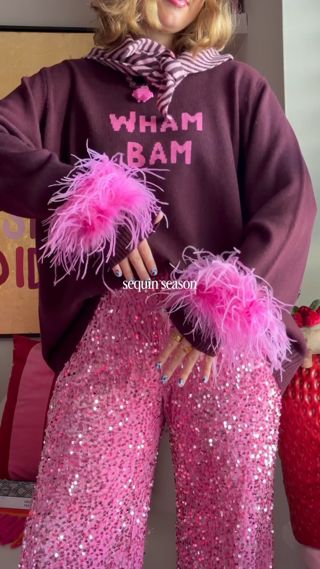 It’s never too early for sequin season...
Feather cuffs are from twenty twenty fall
Hat is last year COS

#LTKpartywear #LTKuk #LTKwinter