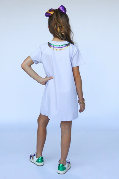 Beads Lavender Dress | Belle Cher