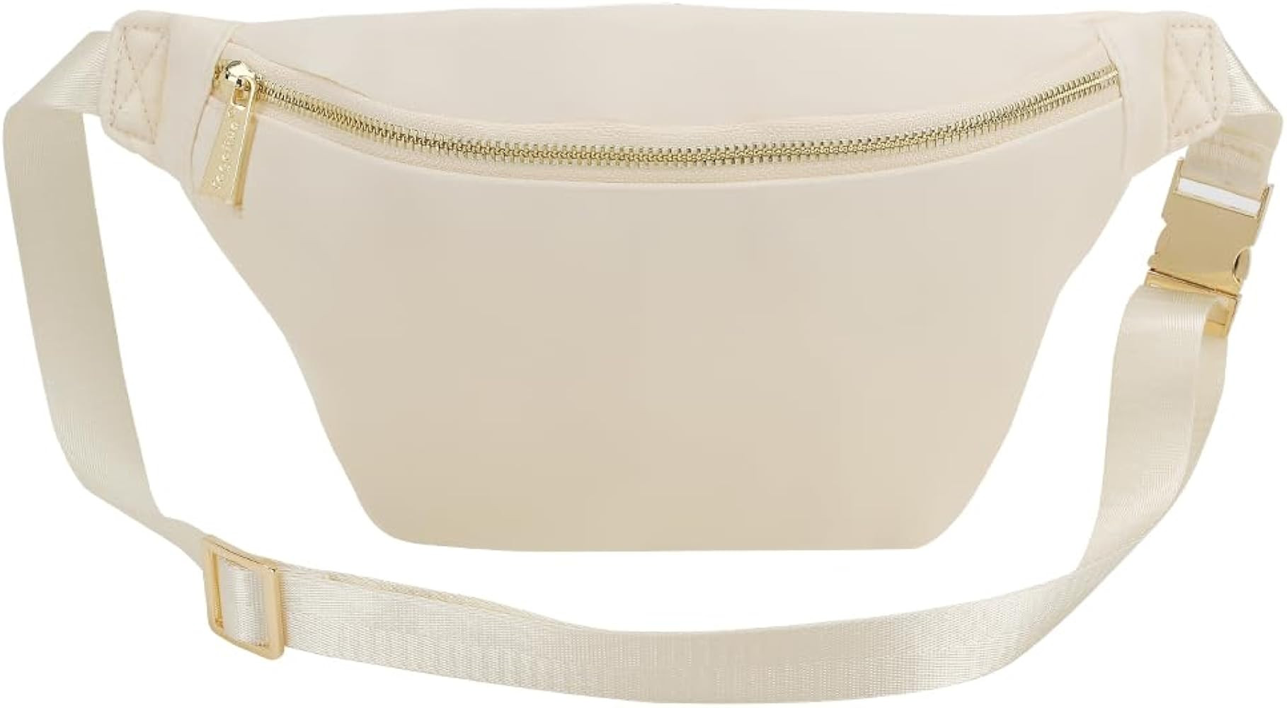 YogoRun Large Fanny Pack Bag Nylon Waist Pack Bag for Women & Men (Beige,Large) | Amazon (US)