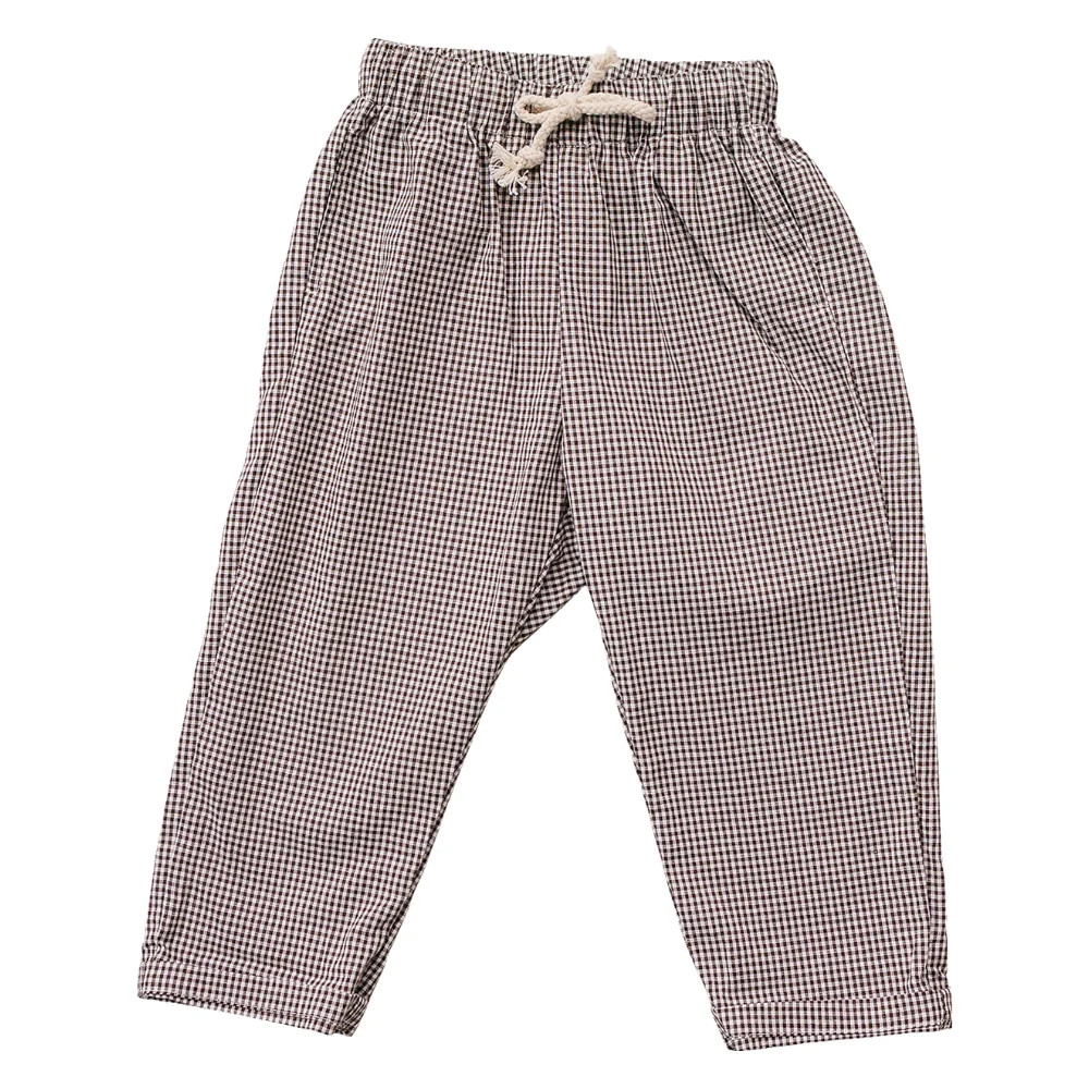 Brown Plaid Pants | Mebie Baby