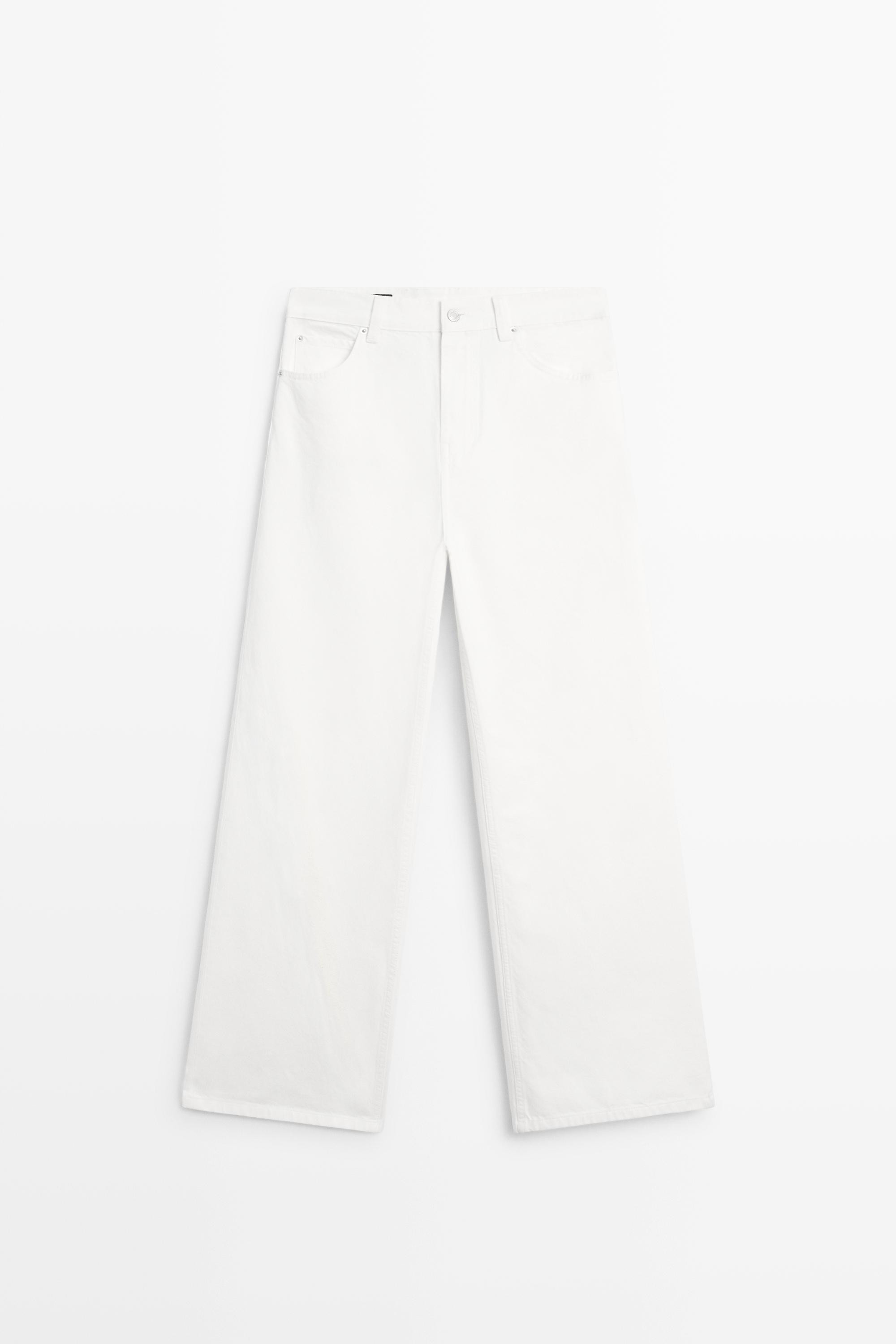 High-waist wide-leg jeans | Massimo Dutti UK