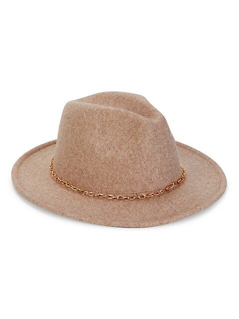 MARCUS ADLER ​Chain-Trim Felt Hat on SALE | Saks OFF 5TH | Saks Fifth Avenue OFF 5TH