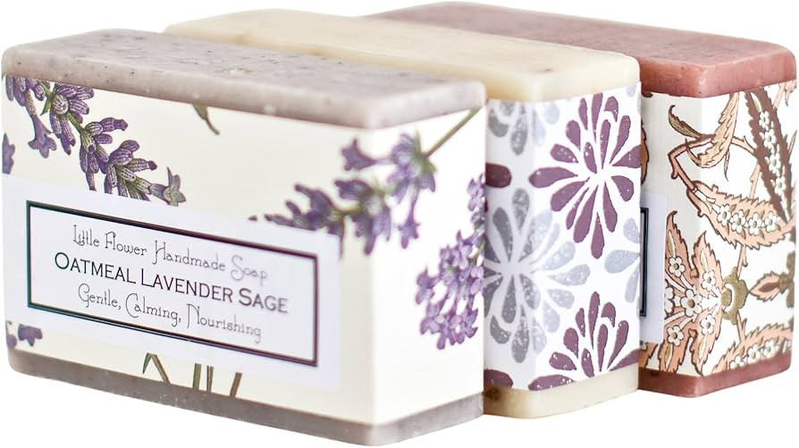 Bar Soap Gift Set of 3 Handmade Natural Essential Oil Soap Set - Christmas Gifts and Stocking Stu... | Amazon (US)