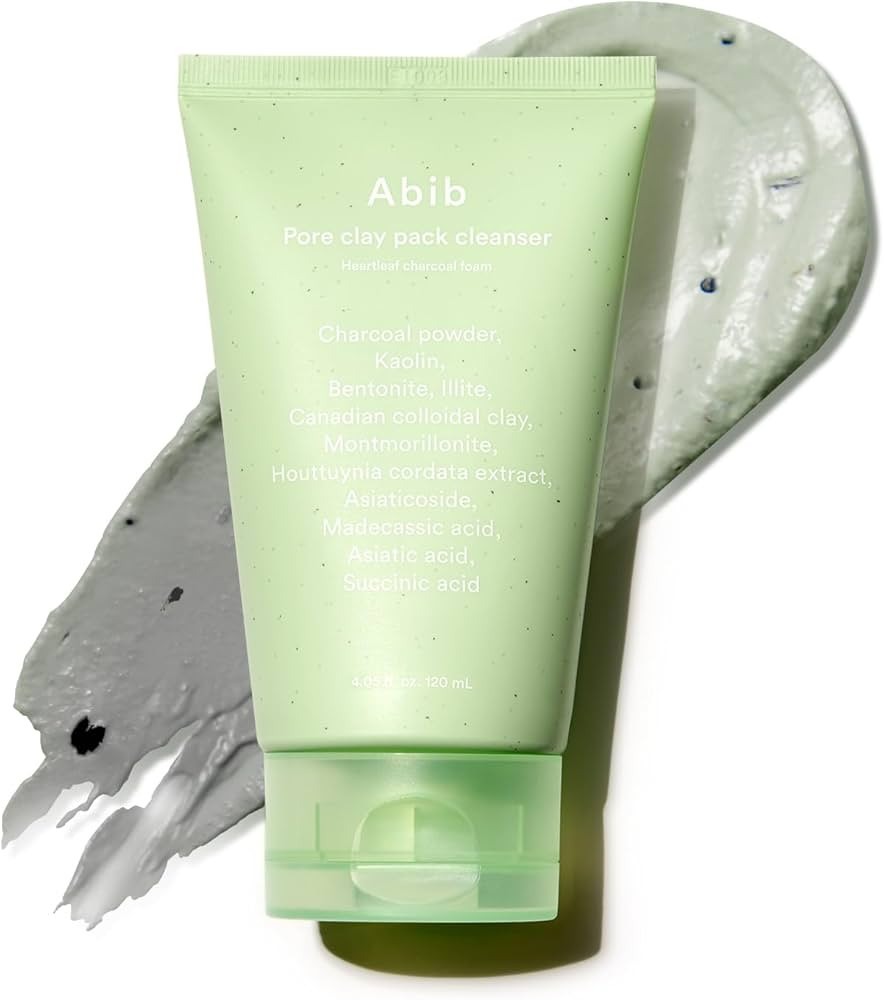 Abib Pore Clay Pack Cleanser Heartleaf Charcoal Foam, 4.05 fl oz, Mousse Form, Oil Control, Unsce... | Amazon (US)