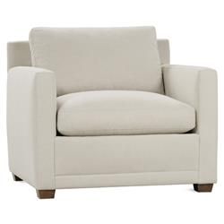 Aleya French Country Beige Upholstered Cushion Living Room Arm Chair | Kathy Kuo Home