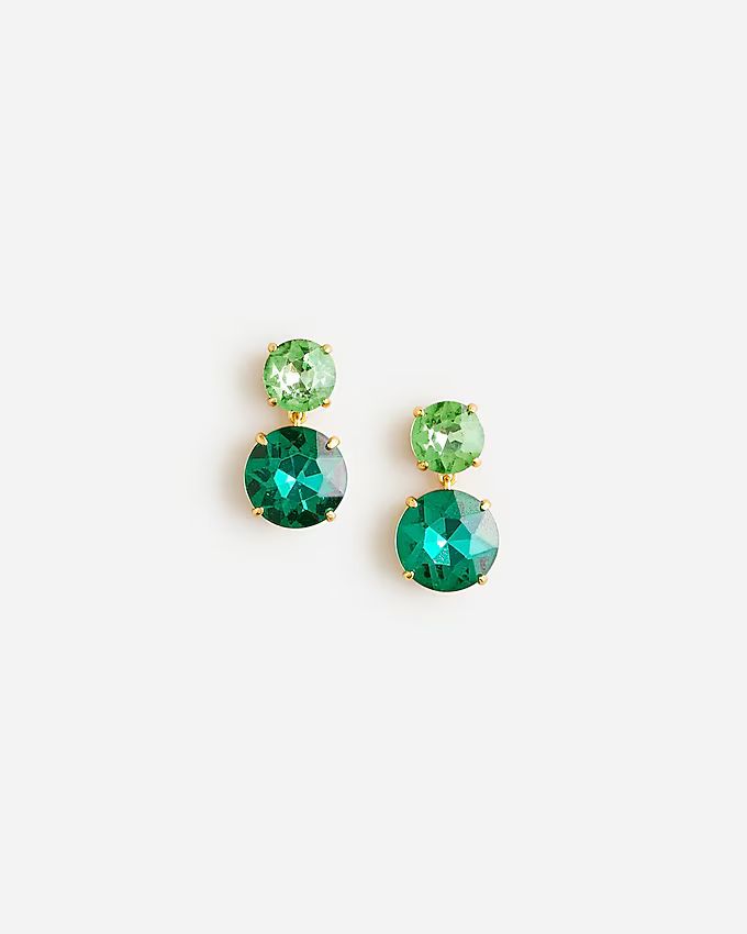 Faceted-crystal drop earrings | J. Crew US