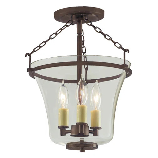 Katy Glass Semi Flush Mount | Wayfair North America