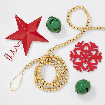 10ct Christmas Tree Ornament Set Red/Green/Gold - Wondershop™ | Target