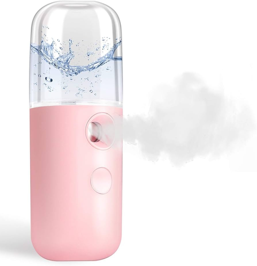 GIVERARE Nano Facial Steamer, Handy Mini Mister, USB Rechargeable Mist Sprayer, 30ml Visual Water... | Amazon (US)