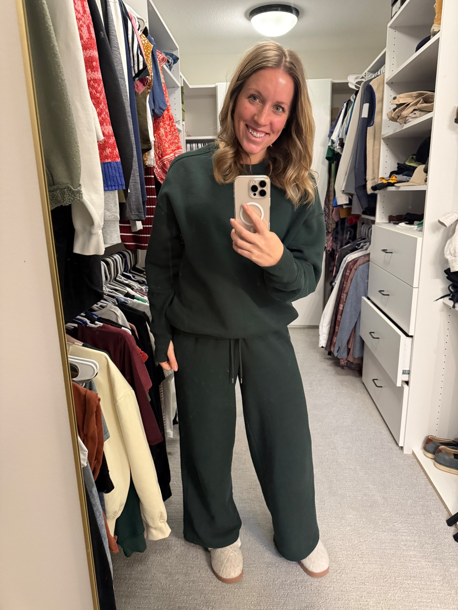 When you buy two things separately and they match perfectly! I bought these sweatpants a few weeks ago at Target and they are SO cozy, and then this weekend I bought this crewneck on sale at Offline by Aerie! Put them on today and it was a perfect match! The crewneck has a thumb hole too for extra coziness! I’m wearing an XS in the sweatshirt and it’s plenty big, and XS in the sweatpants!

#LTKActive #LTKCyberWeek #LTKHoliday