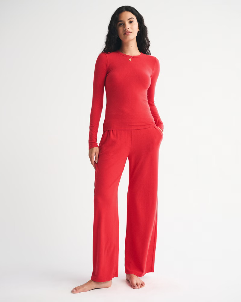 Lounge Brushed Wide Leg Sweatpant | Abercrombie & Fitch (US)