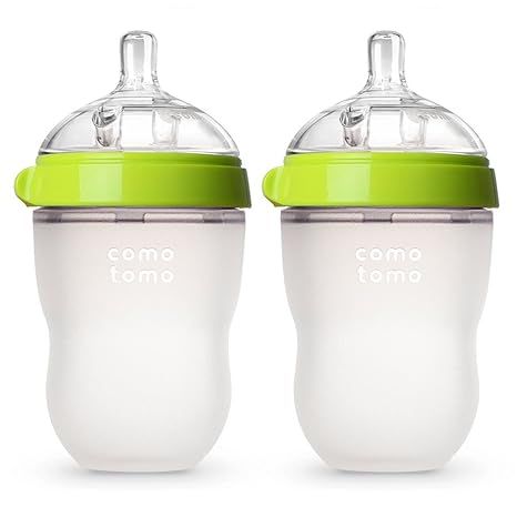 Comotomo Baby Bottle, Green, 8 oz (2 Count) | Amazon (US)