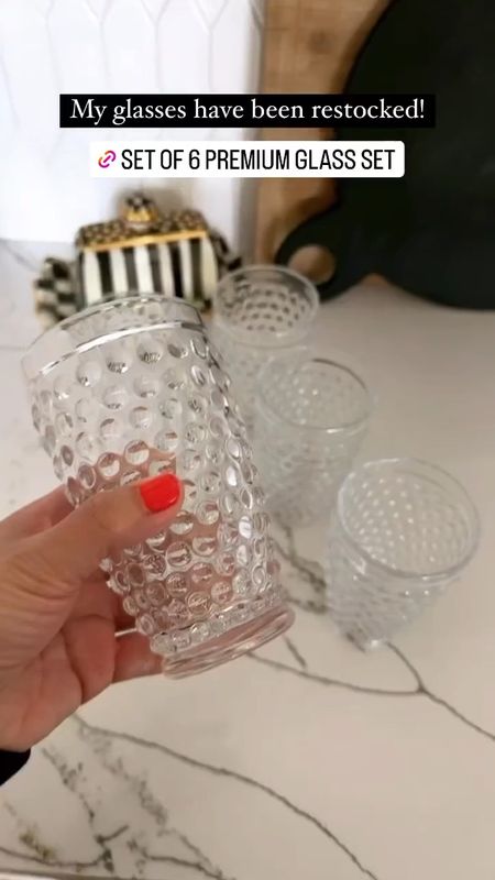 This glass set of 6 has been restocked and is amazing quality! 

#LTKsalealert #LTKunder50 #LTKhome