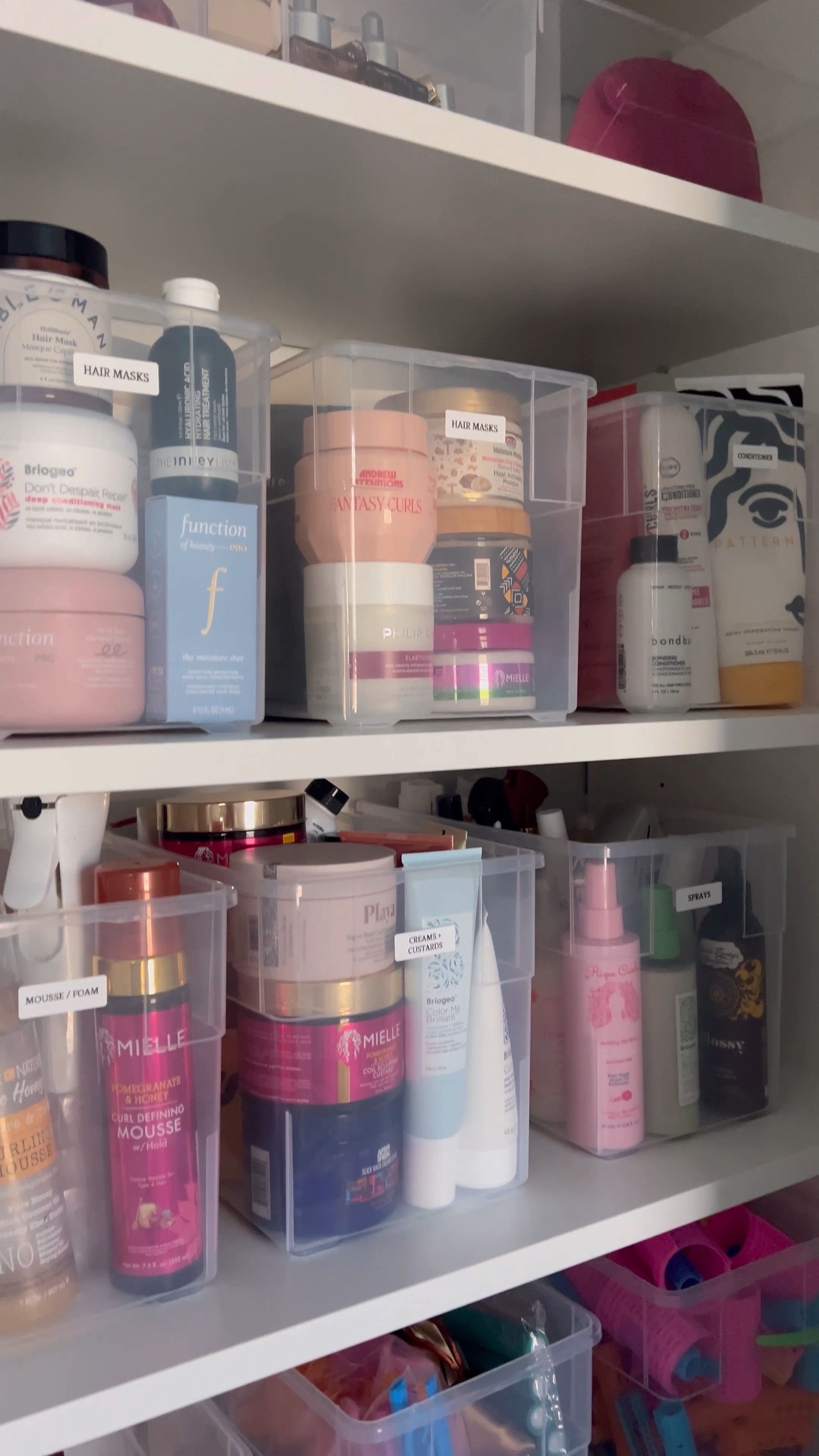 beauty room organization! these storage containers were game changer 👏🏾 and they’re on sale! they worked perfectly for
all my hair, body and skin care products. 10/10!

#LTKfindsunder50 #LTKhome #LTKbeauty