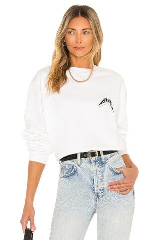 ANINE BING Ramona Sweatshirt Tour in White from Revolve.com | Revolve Clothing (Global)