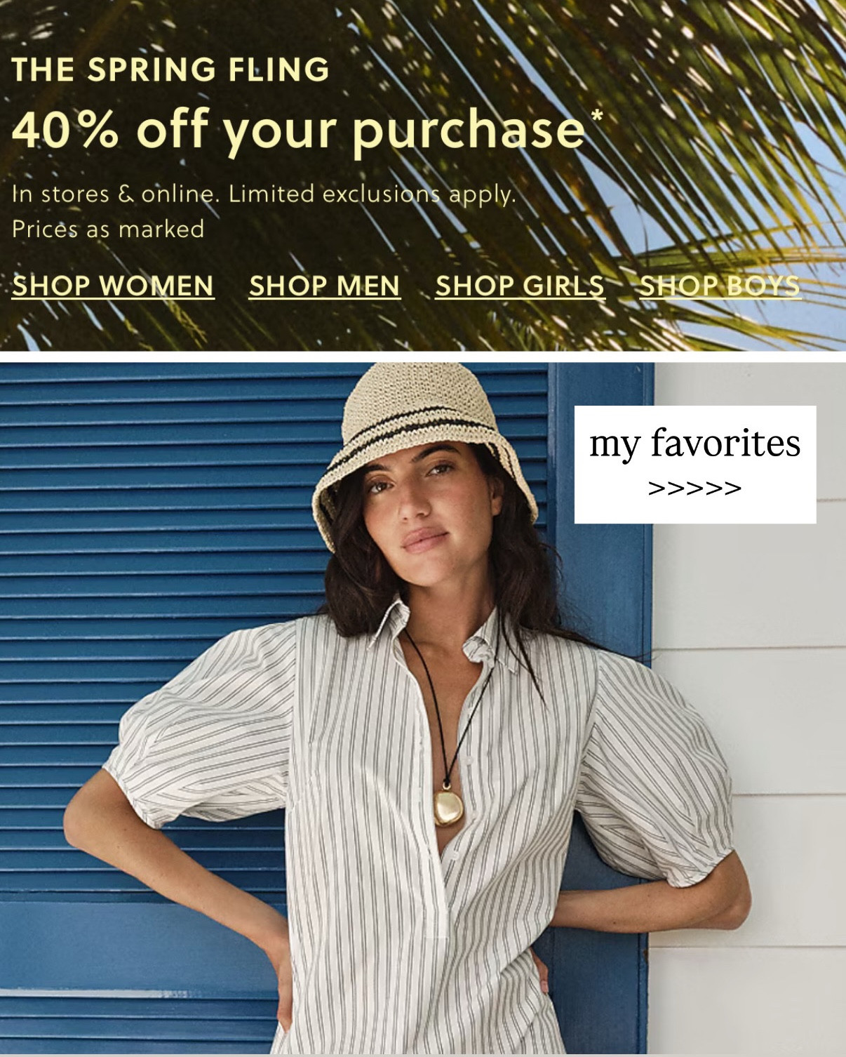 J.Crew Spring Sale Favorites

#LTKSeasonal #LTKOver40 #LTKSaleAlert