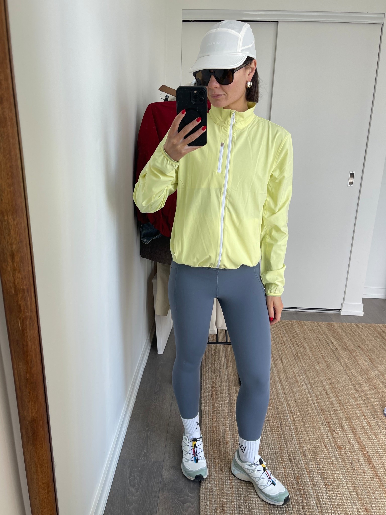 Today’s workout look! Wearing XS in the jacket and leggings and shoes are tts.

#LTKfitnessgoals #LTKActive