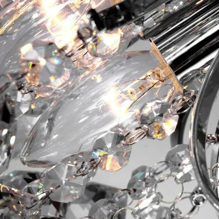 Saint Mossi Chandelier Modern K9 Crystal Raindrop Chandelier Lighting Flush mount LED Ceiling Lig... | Walmart (US)